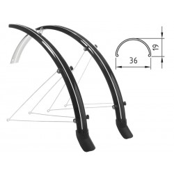 GUARDABARROS 28\\" 36MM NEGRO fabricado por BTA