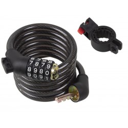 CANDADO ESPIRAL COMBINACION 10X1800 CAIMAN