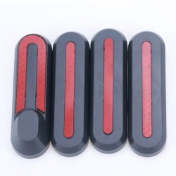 KIT 4 CARCASAS + 4 REFLECTANTES [NEGRO CON ROJO]