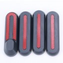 KIT 4 CARCASAS + 4 REFLECTANTES [NEGRO CON ROJO]