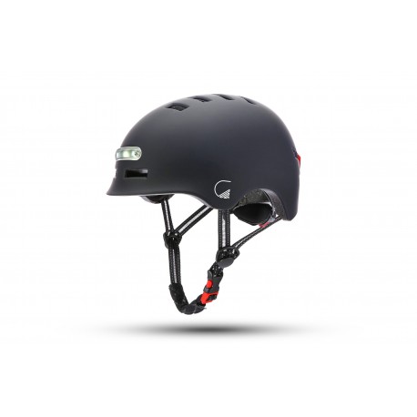 CASCO URBAN CON LUZ INMOLD NEGRO TALLA L fabricado por