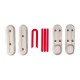 KIT 4 CARCASAS + 4 REFLECTANTES BLANCO-ROJO fabricado por