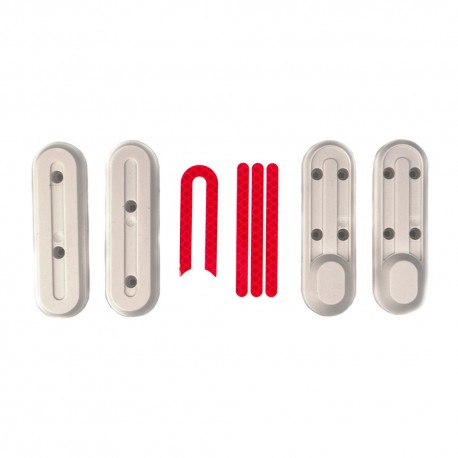 KIT 4 CARCASAS + 4 REFLECTANTES BLANCO-ROJO fabricado por