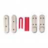 KIT 4 CARCASAS + 4 REFLECTANTES BLANCO-ROJO