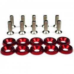 SET 10 TORNILLOS M6 + 10 ARANDELAS JDM COLOR NEGRO fabricado por