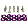SET 10 TORNILLOS M6 + 10 ARANDELAS JDM COLOR LILA fabricado por