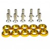 SET 10 TORNILLOS M6 + 10 ARANDELAS JDM COLOR ORO fabricado por
