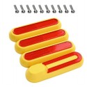 KIT 4 CARCASAS + REFLECTANTES [AMARILLO-ROJO]