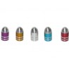 JUEGO 2 TAPONES VALVULA PLATA